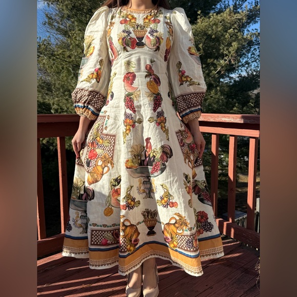 ALÉMAIS Mercado Linen Midi Dress - Picture 2 of 9